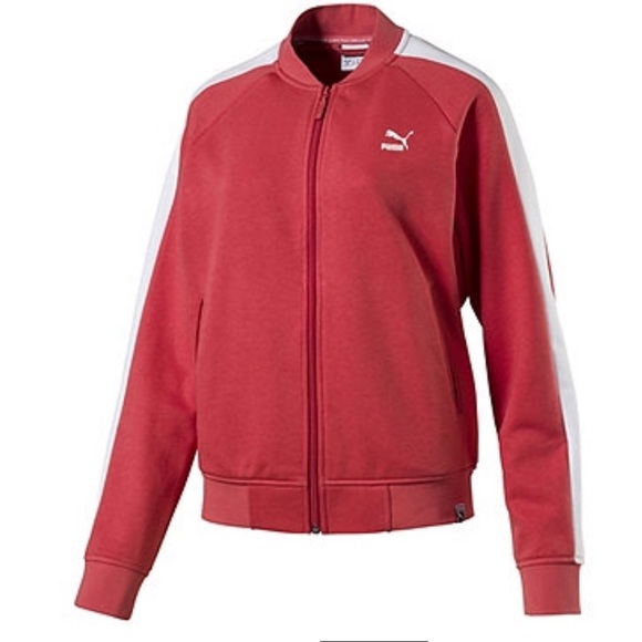 Puma Tops - Puma classic logo T7 track jacket spiced coral NWT